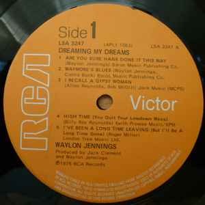 Image of Label Cover of LP - VG/VG - WAYLON JENNINGS, Dreaming My Dreams (RCA Victor; LSA 3247, UK 1975), Strong VG, - 3826342E