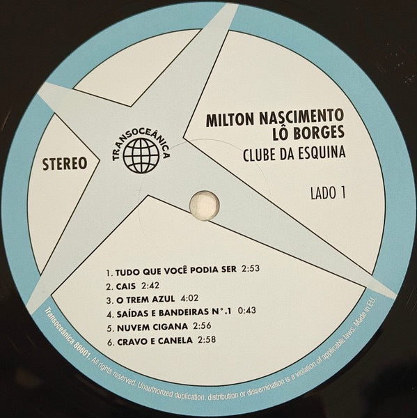 Image of Label Cover of 2xLP - NEW/NEW - MILTON NASCIMENTO & L BORGES, Clube Da Esquina (Transoce nica; 86601, Portugal 2026 Reissue, Gatefold, Insert, 180g), , - 3916107C