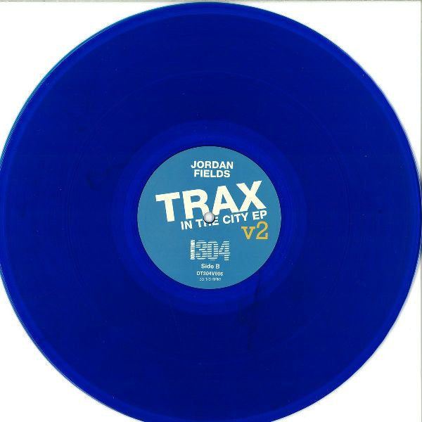 Image of Back Cover of 12" - /VG - JORDAN FIELDS, Trax In The City EP v2 (Downtown 304; DT304V006, US 2015, Plain Sleeve, Blue Vinyl), , - 3926293E