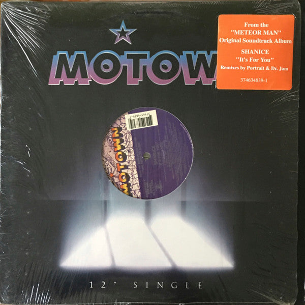 Image of Front Cover of 12" - VG/VG - SHANICE, It's For You (Motown; 374634839-1, US 1993, Company Sleeve), In hype stickered shrink; wear at sleeve opening, - 3916373C
