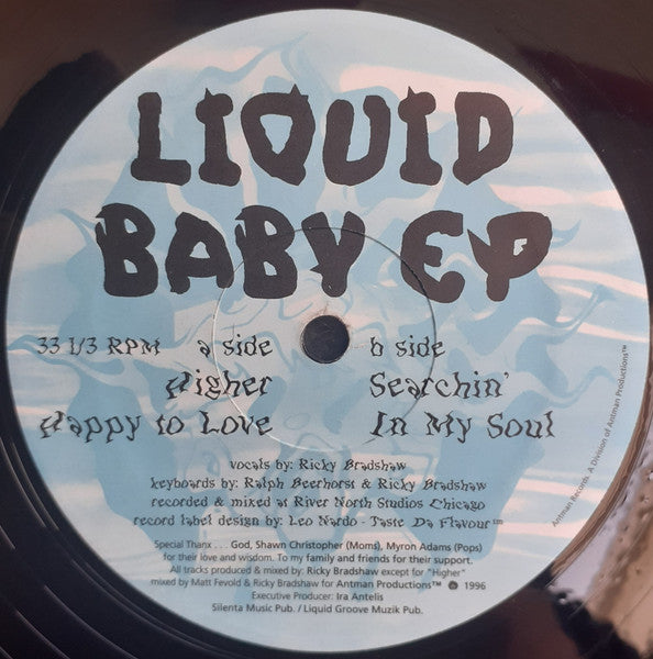 Image of Front Cover of 12" - /VG - RICKY BRADSHAW, Liquid Baby EP (Antman Records; ANT001, US 1996, Plain Sleeve), , - 3926300E