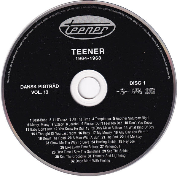 Image of Label Cover of 2xCDs - VG+/VG+ - VARIOUS, Teener (Teener; 985 500 6, Denmark 2006), , - 3956225S