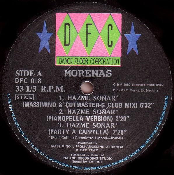 Image of Front Cover of LP - /G - MORENAS, Hazme So ar (DFC ; DFC 018, Italy 1989), Many surface marks, plays G+/VG, - 4046154S