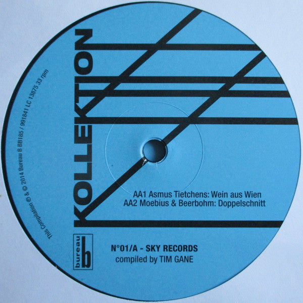 Image of Label Cover of LP - EX/VG+ - VARIOUS ARTISTS, Kollektion 01A - Compiled by Tim Gane (Bureau B; BB185, Europe 2014), Still In Opened Shrinkwrap, - 4026208E