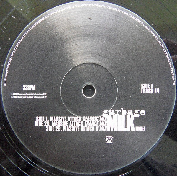 Image of Label Cover of 12" - VG+/ - GARBAGE, Milk (Remixes) (Mushroom; TRASH 14, UK 1997, Picture Sleeve, Massive Attack Mixes), , - 4016427C