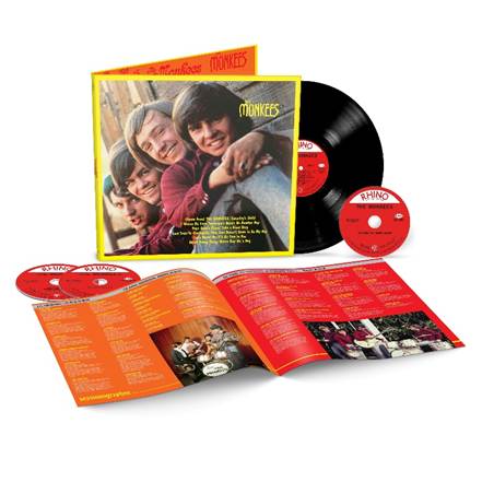 Image of Front Cover of 4xLP - NEW/NEW - THE MONKEES, The Monkees (60th Anniversary Deluxe Edition) (Rhino; , UK 2026 Reissue, Booklet, Black Vinyl with 3 CDs), , Celebrating 60 years of The Monkees’ debut album with a multimedia package including a 1LP of the original album packaged with 3CDs of the original mono album + curated bonus material including tv versions, alternate takes, backing tracks, demos and radio spots. Includes new liner notes by Micky Dolenz. - 9417335C