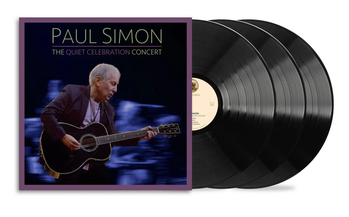 Image of Front Cover of 3xLP - NEW/NEW - PAUL SIMON, A Quiet Celebration: Live In Seattle (; 19802981261, UK 2026, Black Vinyl), , A live recording of Paul Simon's A Quiet Celebration tour, captured at McCaw Hall in Seattle. The performance brings Seven Psalms to the stage alongside new arrangements of songs from across his career. - 9417336C