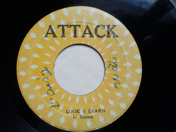 Image of Front Cover of 7" - /VG+ - U BROWN, THE AGGROVATORS, Look & Learn (Attack; , Jamaica 1970s), Shiny EX copy, clean labels., - 4016465C