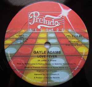 Image of Back Cover of LP12" - /VG+ - GAYLE ADAMS, Love Fever (Prelude Records; PRL D 618, US 1981, Company Sleeve), original company sleeve - opened shrink, - 4046251S