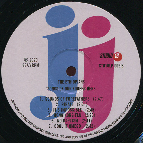 Image of Label Cover of LP - VG+/VG+ - THE ETHIOPIANS, Songs Of Our Forefathers (Studio 16; STU16LP 009, UK 2020), Strong VG+ vinyl with light marks. Slight crease in sleeve corner., - 4026391E