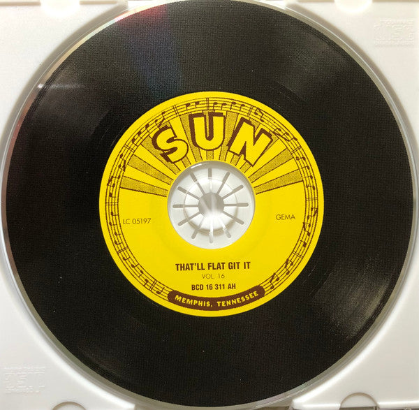 Image of Label Cover of CD - VG+/VG+ - VARIOUS, That'll Flat ... Git It! Vol. 16: Rockabilly From The Vaults Of Sun Records (Bear Family Records; BCD 16311 AH, Germany 1999, Jewel Case), , - 4056325S
