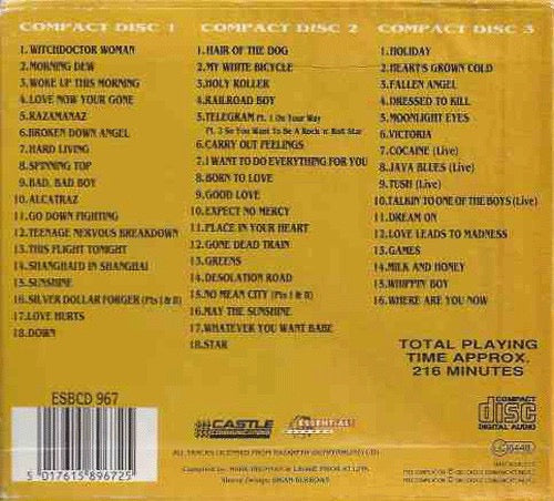 Image of Back Cover of 3xCD - VG/VG - NAZARETH, Anthology (Essential! Records; ESBCD 967, Europe 1991, Box Set, Booklet), Shelf Wear, - 4016530C