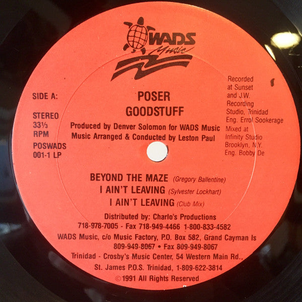 Image of Label Cover of LP - VG/VG - POSER, Good Stuff (Wads Music; POSSWADS 001-1 LP, US 1991), , - 4146037S