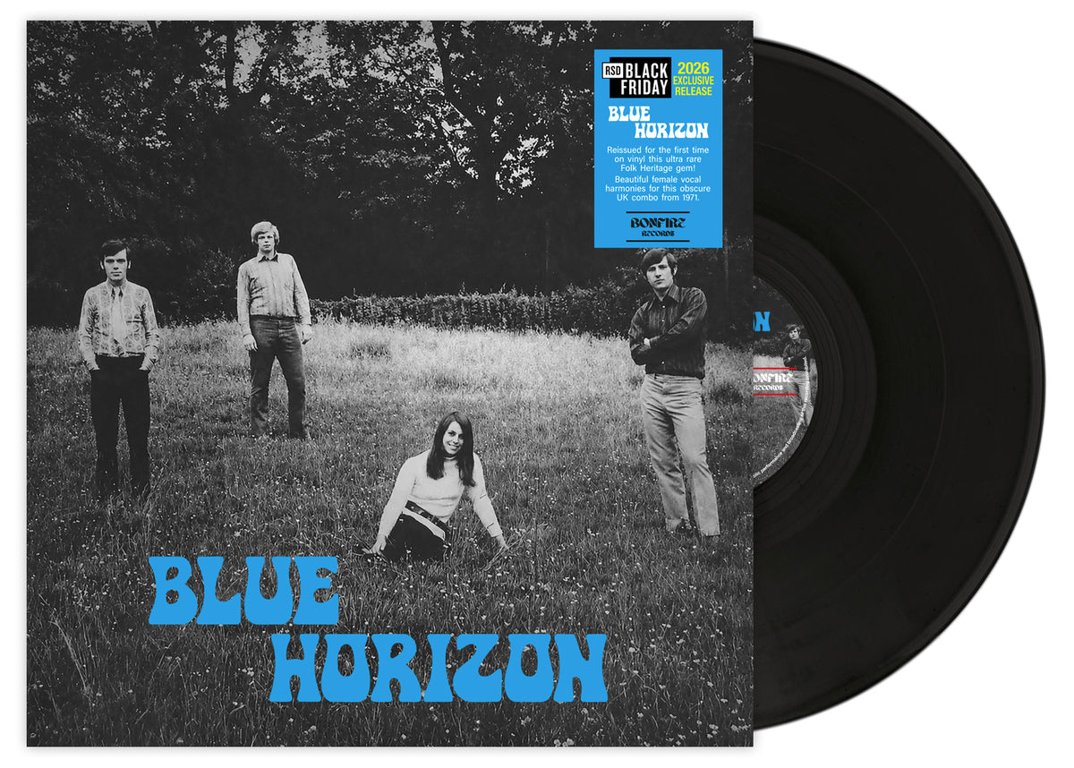 Image of Front Cover of LP - NEW/NEW - BLUE HORIZON, Blue Horizon (Bonfire; BONF034, UK 2026, Black Vinyl), , Reissued for the first time on vinyl this ultra rare Folk Heritage gem! Beautiful female vocal harmonies for this obscure Uk combo from 1971. - 9417721C