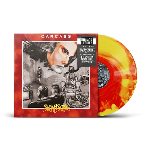 Image of Front Cover of LP - NEW/NEW - CARCASS, Swansong (Virgin; MOSH160RSD, UK 2026, Limited Edition Sunburst Colour Vinyl with Alternative Artwork), , Celebrating 30 years of Swansong! Fifth studio album from metal pioneers Carcass, pressed on limited edition sunburst vinyl with alternate artwork sleeve. - 9417730C
