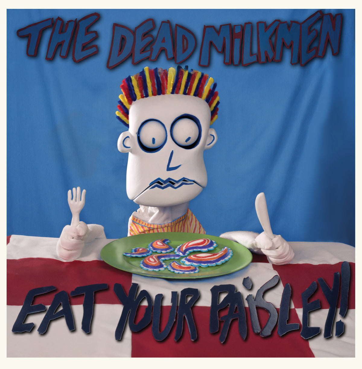 Image of Front Cover of LP - NEW/NEW - THE DEAD MILKMEN, Eat Your Paisley! (40th Anniversary) (The Giving Groove; GG034, UK 2026 Reissue, Coloured Vinyl), , The definitive collection for the Dead Milkmen fans! 6-month exclusive. Subsequent version will be a more stripped-down single-pocket jacket with art design in the spirit of the original release (Restless Records 1986) and on different colour vinyl. - 9417740C
