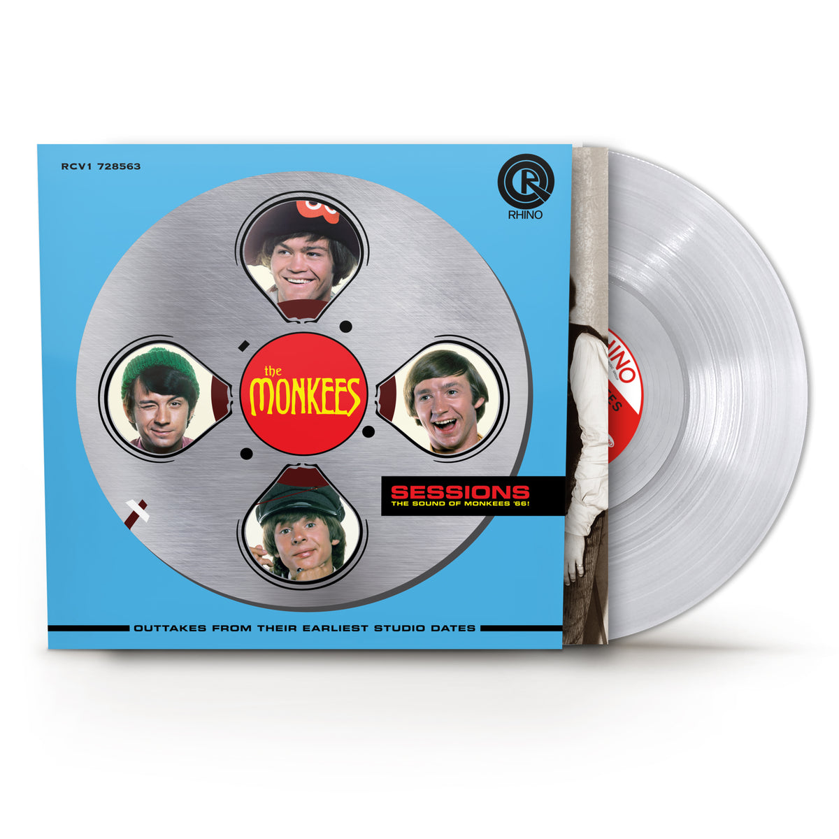 Image of Front Cover of LP - NEW/NEW - THE MONKEES, The Monkees Sessions (Rhino; 0081227805685, UK 2026, Inner, Clear Vinyl), , Celebrating the Monkees' 60th anniversary with a collection of alternate takes, remixes and obscure tracks from their first album sessions. Coloured vinyl. - 9417788C