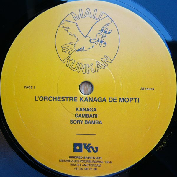 Image of Label Cover of LP - VG/VG - L'ORCHESTRE KANAGA DE MOPTI, L'Orchestre Kanaga De Mopti (Kindred Spirits; KS-MALI-01, Netherlands 2011 Reissue, Insert), A few light hairlines. Hint of ringwear, mild edgewear, tiny bit of foxing on rear sleeve. , - 4126164E