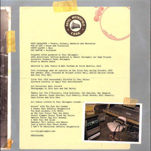 Image of Label Cover of 8xCD - EX/EX - RORY GALLAGHER, Irish Tour '74 (Strange Music; 88875004882, Europe 2014, Box Set, Booklet, 7 x CD. DVD-Video, NTSC, Stereo), Sealed, - 4036222E