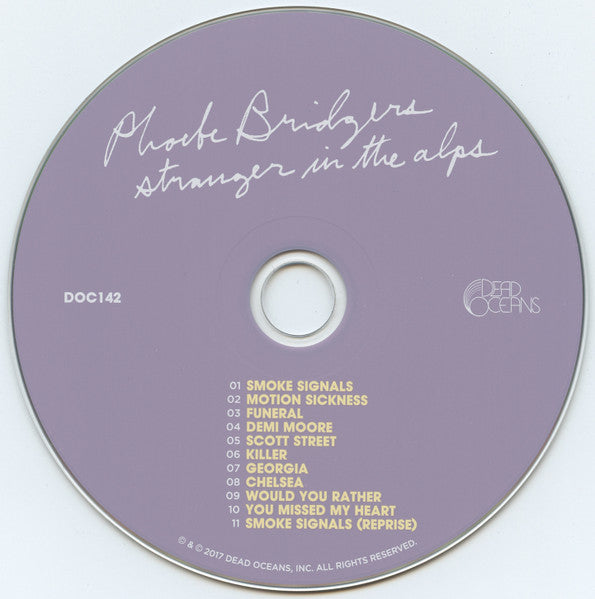 Image of Label Cover of CD - VG+/VG+ - PHOEBE BRIDGERS, Stranger In The Alps (Dead Oceans; DOC142, US 2017), , - 4156078S