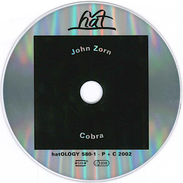 Image of Label Cover of 2xCD - VG+/VG+ - JOHN ZORN, Cobra (hatOLOGY; hatOLOGY 2-580, Switzerland 2002, 4 Panel Card Sleeve), , - 4136193E