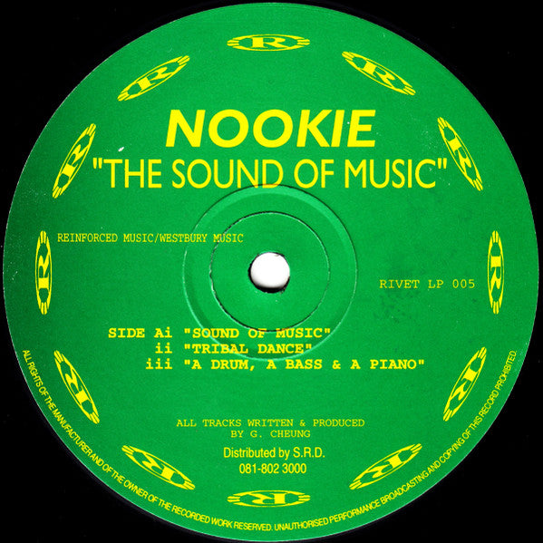 Image of Label Cover of 2x12" - VG/VG - NOOKIE, The Sound Of Music (Reinforced Records; RIVET LP 005, UK 1995, Gatefold), lots of edge wear bottom sleeve otherwise one or two light creases - crisp and clean. small sticker top right front sleeve. light hairlines and one or two scuffs to vinyl, - 4146222S