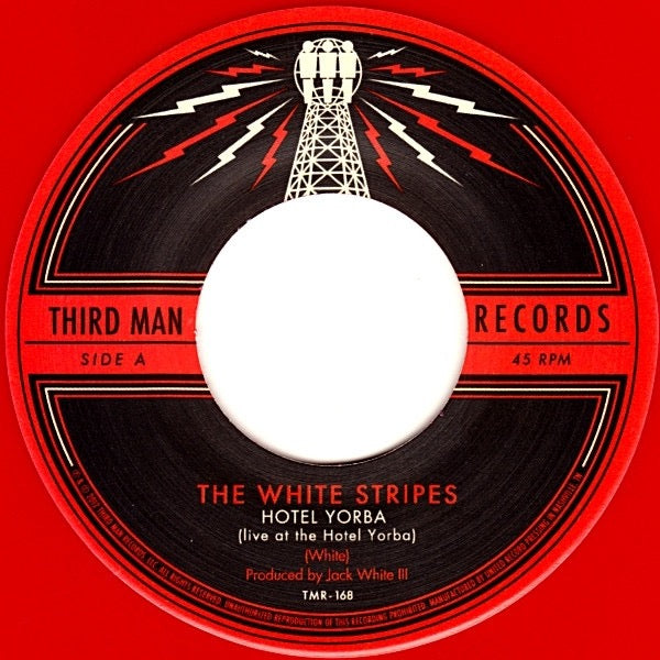 Image of Label Cover of 7" - VG+/VG+ - THE WHITE STRIPES, Hotel Yorba (Third Man Records; TMR-168, US 2012 Reissue, Picture Sleeve, Opaque Red Vinyl), , - 4116394C
