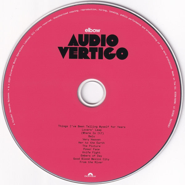 Image of Label Cover of CD - VG+/VG+ - ELBOW, Audio Vertigo (Polydor; 5875759, Europe 2024, Jewel Case), , - 4236009E