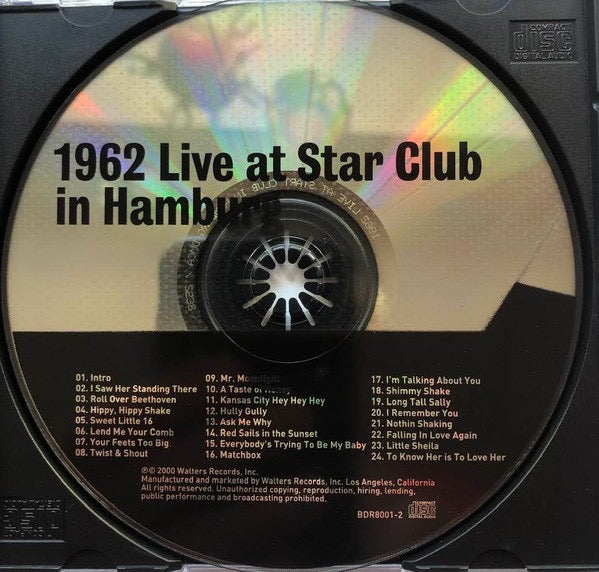 Image of Label Cover of CD - VG+/VG+ - THE BEATLES, Live! At The Star-Club In Hamburg, Germany; 1962 (Walters Records; BDR8001-2, US 2000, Slipcase, 2 Inserts, Unofficial), , - 4236044E
