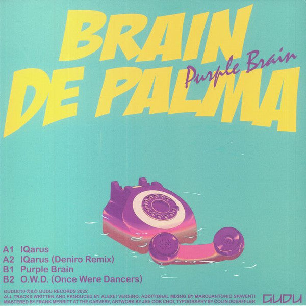 Image of Back Cover of LP - VG+/VG+ - BRAIN DE PALMA, Purple Brain (Gudu Records; GUDU010, Germany 2022), Split Spine, Crease, - 4246095S
