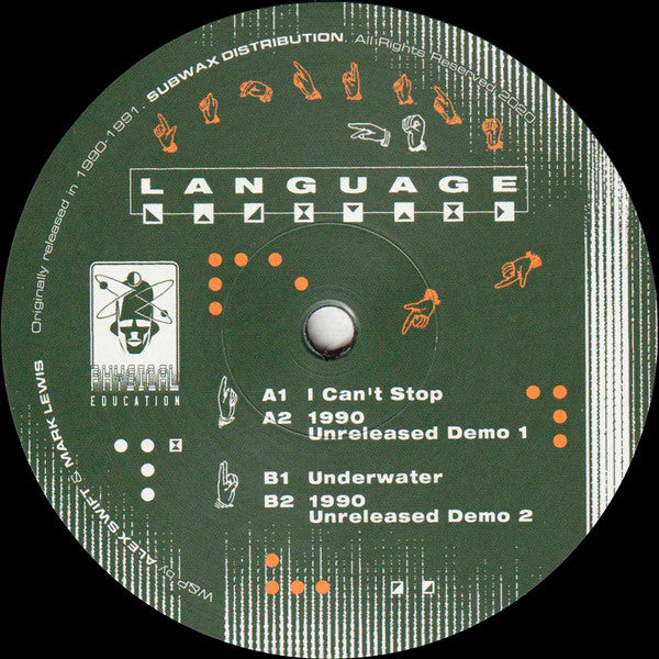 Image of Front Cover of 12" - /VG+ - LANGUAGE, I Can't Stop / Underwater (Physical Education; PE003, Spain 2020 Reissue), , - 4246080S