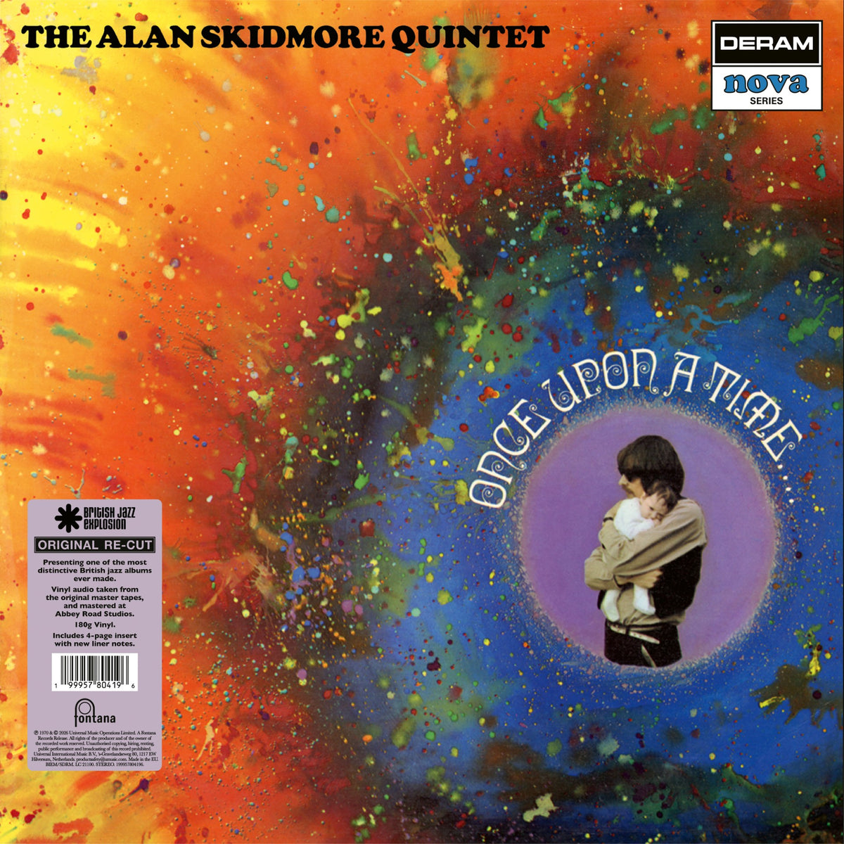 Image of Front Cover of LP - NEW/NEW - THE ALAN SKIDMORE QUINTET, Once Upon A Time (British Jazz Explosion) (Fontana; 5780419, Europe 2026 Reissue, 4 Page Insert, Black Vinyl), , This new edition was mastered at Abbey Road using high definition 24bit/192kHz audio files, copied directly from the original stereo analogue master tapes, images of which are included in the package alongside new sleeve notes written by author, compiler and documentary maker Tony Higgins, who also acts as Executive Producer for Un