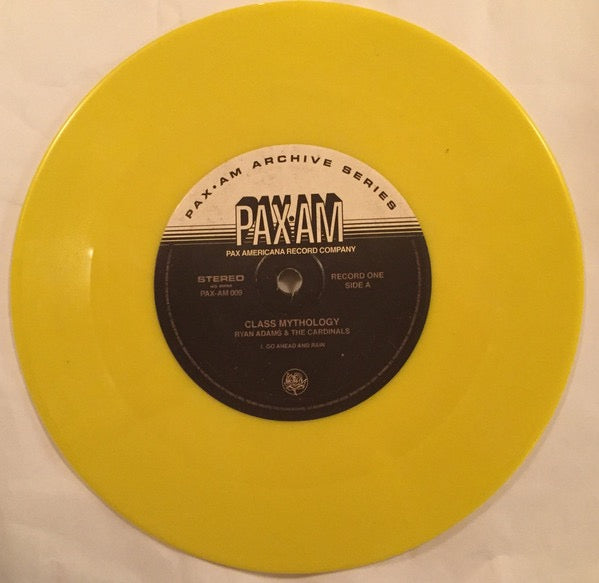 Image of Label Cover of 7" - EX/M - RYAN ADAMS & THE CARDINALS, Class Mythology (Pax Americana Record Company; PAX-AM 009, US 2011, Gatefold, RSD 2011. Yellow & Orange Vinyl), Still SEALED In Shrinkwrap, - 4216250C