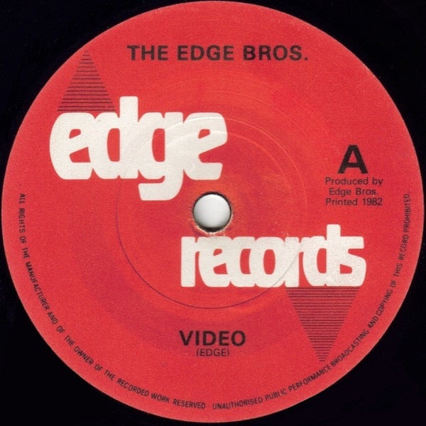 Image of Front Cover of 7" - /VG+ - THE EDGE BROS., Video / Video (Instrumental) (Edge Records; EDGE 1, UK 1982), Strong VG+, Hospital Radio Sticker On Label, - 4226135E
