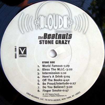 Image of Label Cover of LP - VG/G+ - THE BEATNUTS, Stone Crazy (Relativity; 88561-1508-1, US ), , - 4226168E