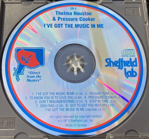 Image of Label Cover of CD - VG+/VG+ - THELMA HOUSTON & PRESSURE COOKER, I've Got The Music In Me (Sheffield Lab; CD-2, Canada , Jewel Case), , - 4236079E