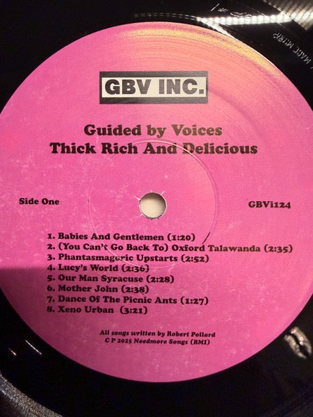 Image of Label Cover of LP - VG+/VG+ - GUIDED BY VOICES, Thick Rich And Delicious (Guided By Voices Inc.; GBVi124, US 2025), , - 4216319C