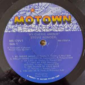 Image of Label Cover of LP - VG/VG+ - STEVIE WONDER, My Cherie Amour (Motown; M5-179V1, US 1981 Reissue, Company inner), Light wear to edges of sleeve, - 4246192S
