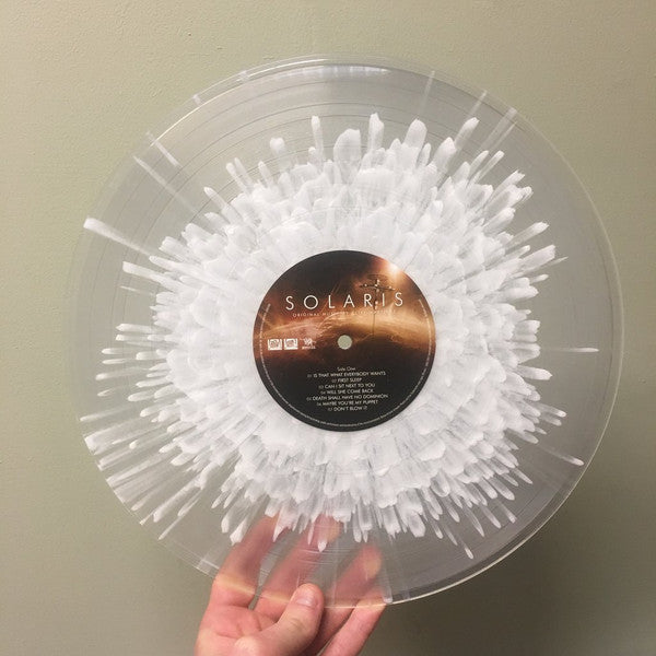 Image of Label Cover of LP - EX/VG+ - CLIFF MARTINEZ, Solaris - Soundtrack (Invada; INV128LPcol, UK 2017 Reissue, Insert, Clear With White Splatter Vinyl), Still In Opened Shrinkwrap With Hype Sticker, - 4226194E