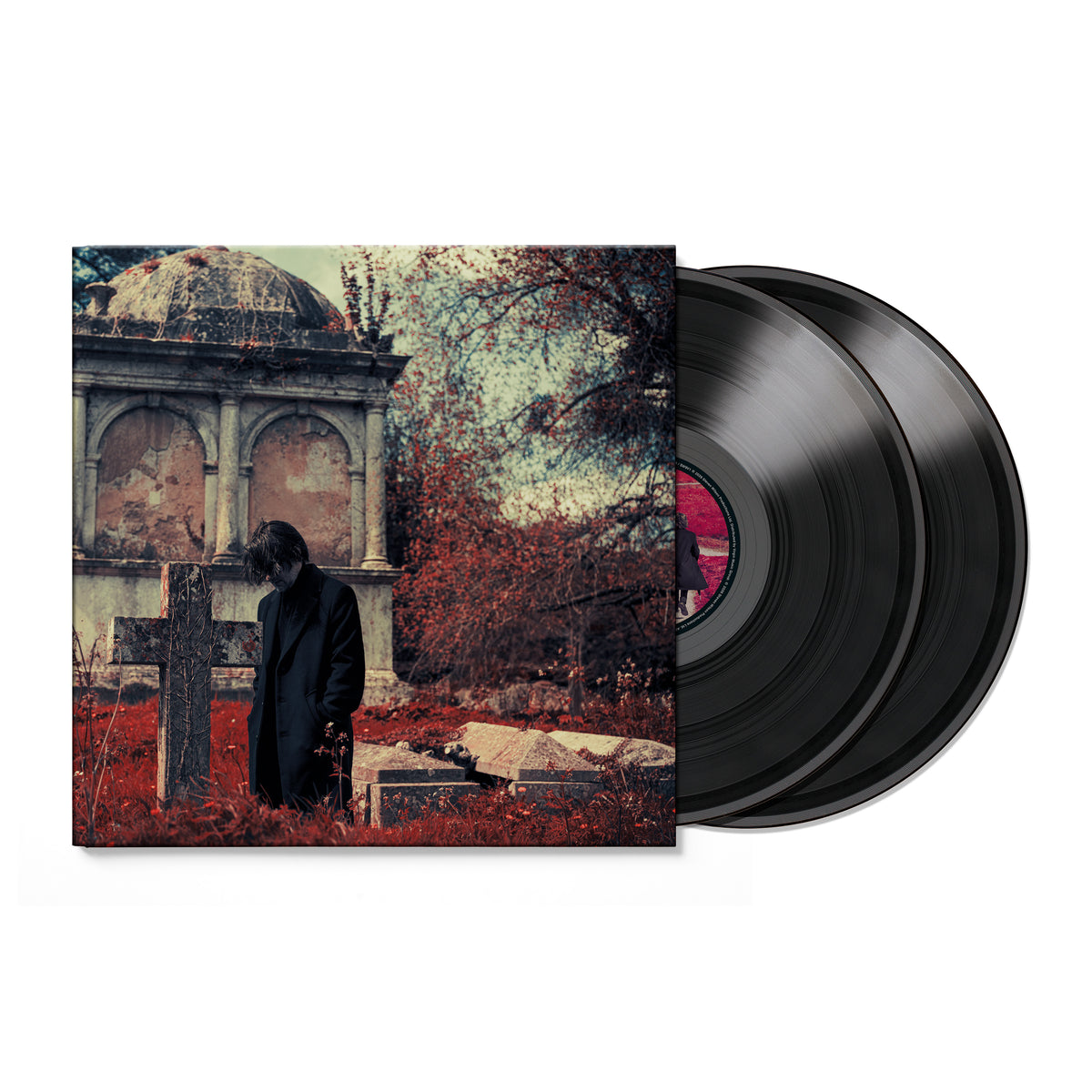 Image of Front Cover of 2xLP - NEW/NEW - STEVEN WILSON, Requiem For A Village (Fiction; SW9V3, UK 2026, Indie Exclusive Dark Green Vinyl), , A haunting, cinematic journey into a village that exists beyond time and place, ‘Requiem For A Village’ is Steven Wilson’s most intimate and imaginative work yet. Blending dark folk, rock and electronica, the album unfolds as a continuous 54-minute ‘film for ears’, populated by strange archetypes and eerie folklore. The album is narrated by David Tennant and written wi