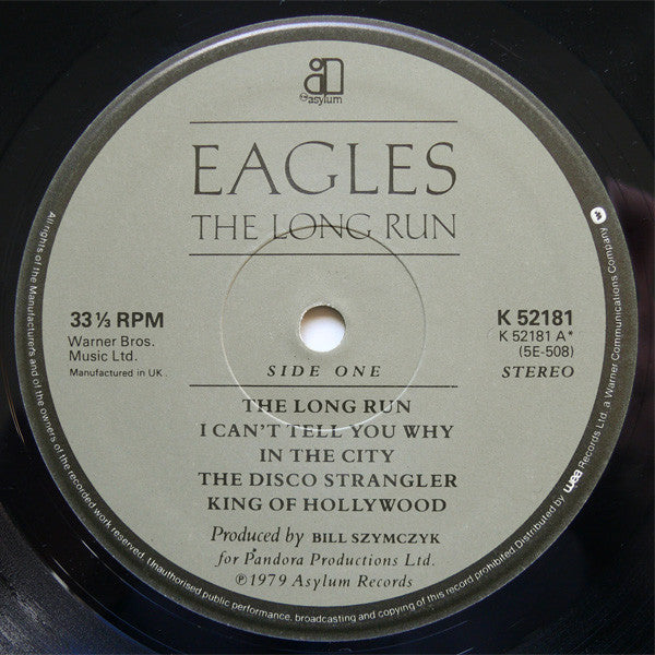 Image of Label Cover of LP - VG+/VG+ - EAGLES, The Long Run (Asylum Records; K52181, UK 1979, Gatefold), , - 4246327S