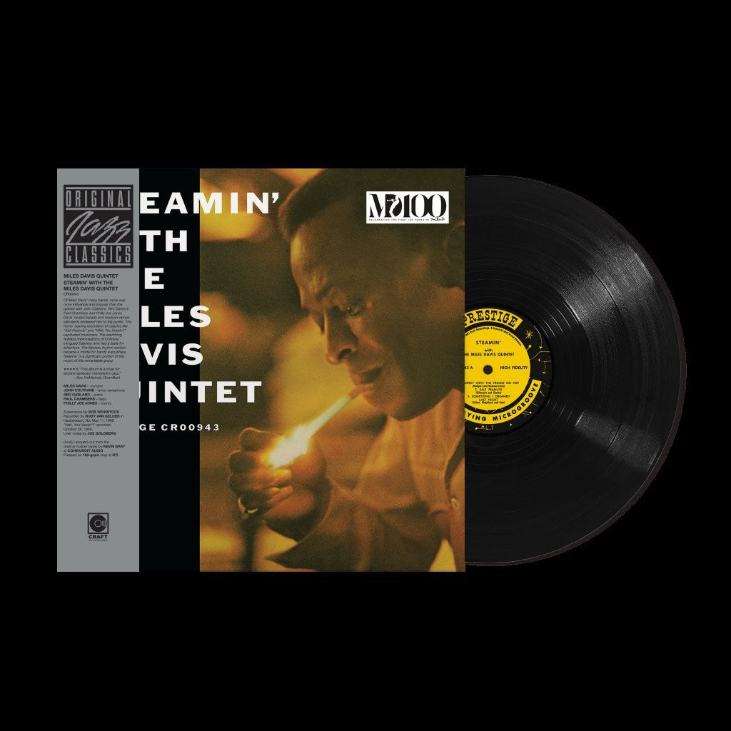 Image of Front Cover of LP - NEW/NEW - THE MILES DAVIS QUINTET, Steamin' with the Miles Davis Quintet (Concord; 7273567, UK 2026 Reissue, 180g Vinyl, All-Analog Mastering ), , Originally released in 1961, this Miles Davis Quintet recording features John Coltrane, Paul Chambers, Red Garland and Philly Joe Jones. Remastered all-analog from the original tapes for the Original Jazz Classics series. - 9419146C