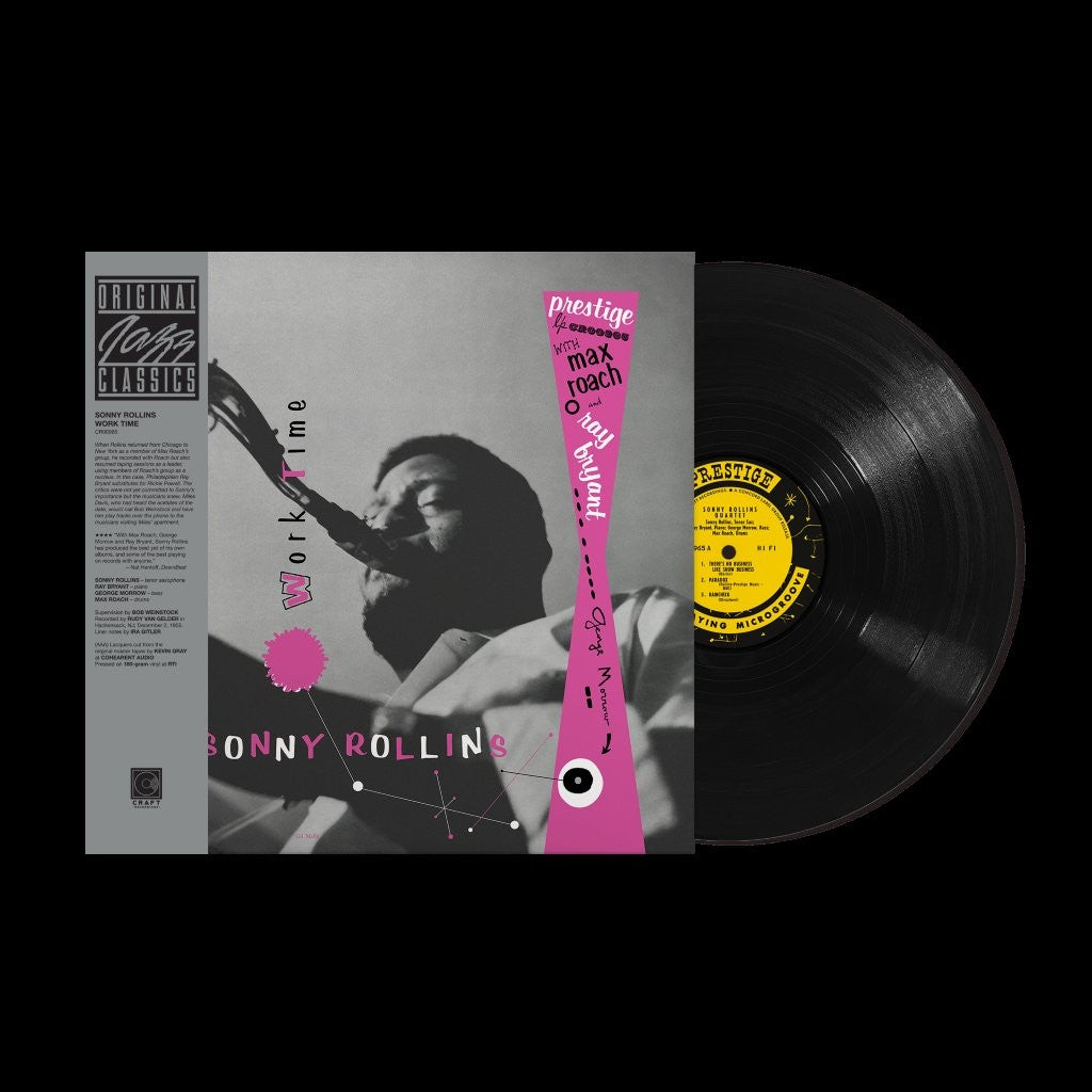Image of Front Cover of LP - NEW/NEW - SONNY ROLLINS, Work Time (Concord; 7275906, UK 2026 Reissue, 180g Vinyl All-Analog Mastering ), , Reissue of Sonny Rollins' 1956 Prestige album, recorded with Ray Bryant, George Morrow and Max Roach. Pressed at RTI with all-analog mastering from the original tapes. - 9419148C