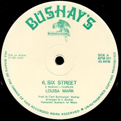 Image of Front Cover of 7" - /VG - LOUISA MARK, 6, Six Street (Bushays; 7 BFM 107, UK 1978, Plain Sleeve), SWOL., - 4216452C