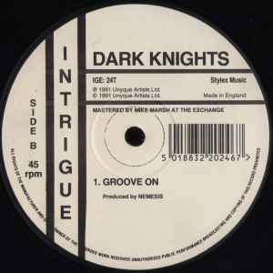 Image of Back Cover of 12" - VG+/VG+ - DARK KNIGHTS, Heartache (Intrigue Records; IGE: 24T, UK 1991, Die Cut Company Sleeve), , - 4246502S