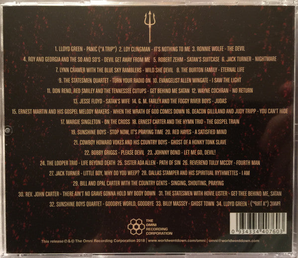 Image of Label Cover of CD - EX/EX - VARIOUS, Hillbillies In Hell - Country Music�s Tormented Testament (1952-1974) The Rapture (The Omni Recording Corporation; OMNI-196, Australia 2018, Jewel Case, Booklet), , - 4236297E