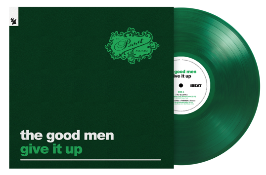 Image of Front Cover of 12" - NEW/NEW - THE GOOD MEN, Give It Up (Music On Vinyl; MOV12106C, UK 2026, Limited 140g Translucent Green Vinyl), , Classic 1993 house anthem by Dutch production duo The Good Men, featuring the original extended mix alongside new remixes by Themba x Khenya, Adam Beyer and Milk & Sugar. - 9419495C