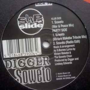 Image of Label Cover of 12" - VG/VG - DIGGER, Soweto (Kickin Records; KICK 39, UK 1993, Company Sleeve), strong VG. original company sleeve - sticker top right and centre, - 4246505S