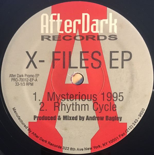 Image of Front Cover of 12" - VG/VG - X-FILES, X-Files EP (After Dark Records ; PRO-70012-EP, US 1995), few scuffs and hairlines - still VG. original stickered sleeve, - 4246509S