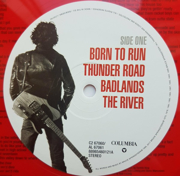 Image of Label Cover of 2xLP - EX/VG+ - BRUCE SPRINGSTEEN, Greatest Hits (Columbia ; C2 67060, Europe 2018, Gatefold, Inner & Insert, Red Vinyl, Numbered Limited Edition, R.S.D. 2018 Release), Limited Edition No 9393, - 4326103E